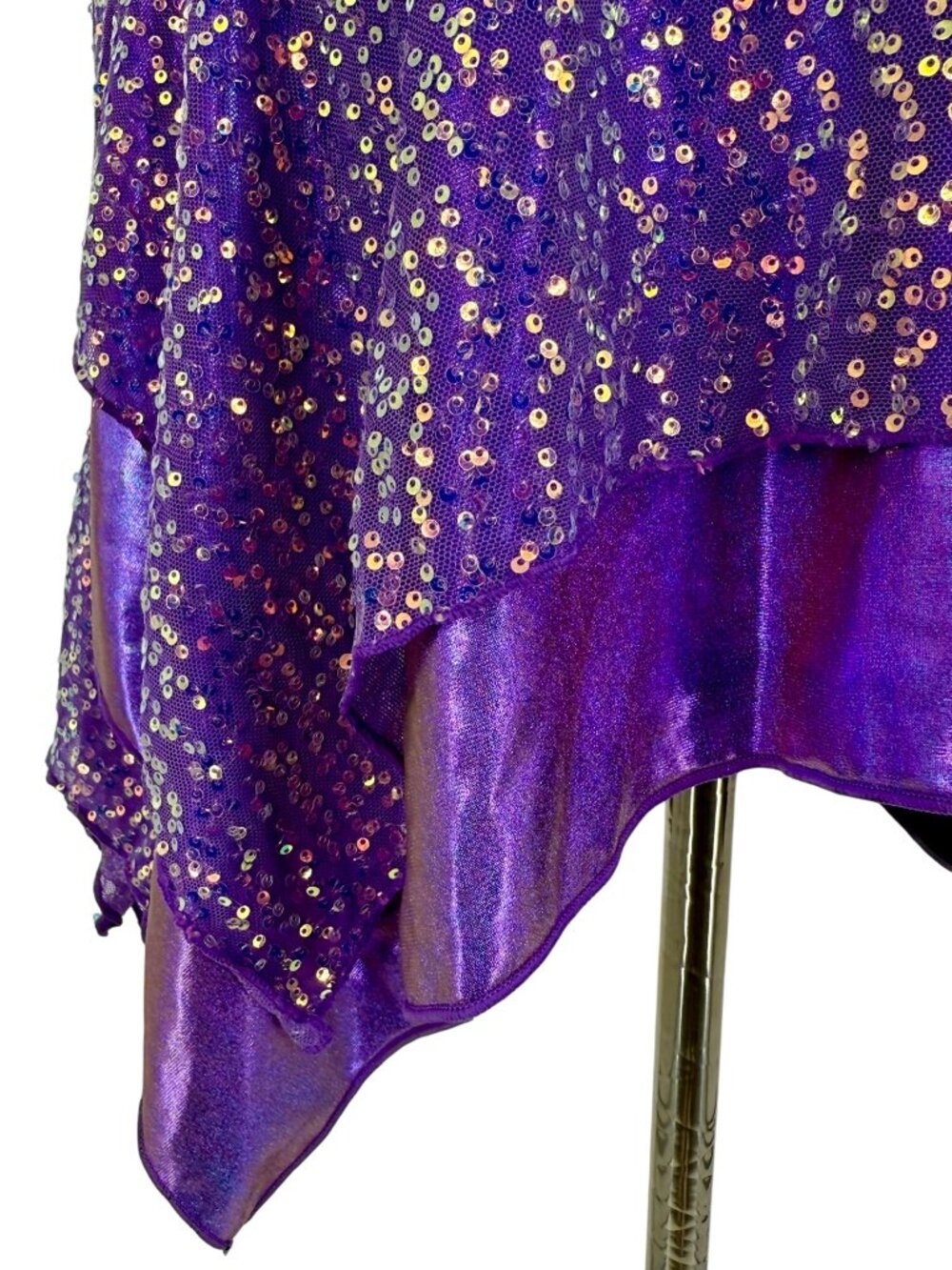 NWT Dolls Kill Purple Fairy Sequin Corset Mini Dress Wings Garters Costume Rave - Picture 12 of 16